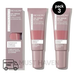 Revlon Illuminance Gel Serum Blush Pack 3 – Hydrating Natural Cheek Tint 130